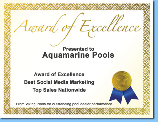 aquamarine pools award of excellence Viking Pools