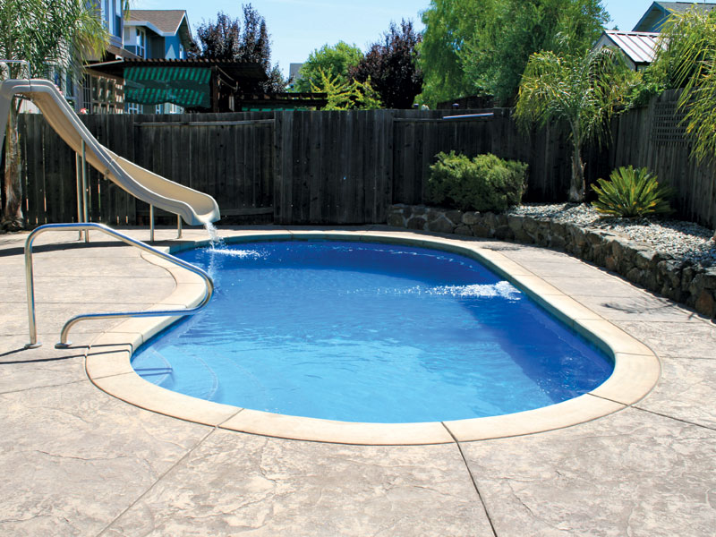 The aqua group fiberglass pools spas blue hawaiian for Pool design usa
