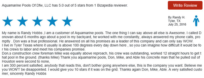 Swimming Pool Builder on Bizapedia