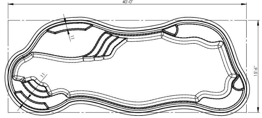 Aria Pool Line Drawing