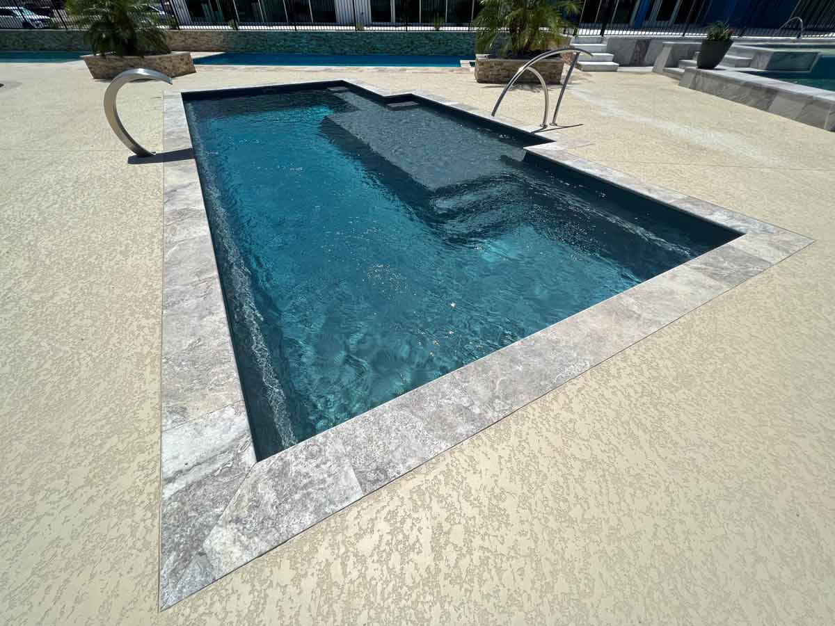 Dynasty 30 model fiberglass pool from Aquamarine Pools