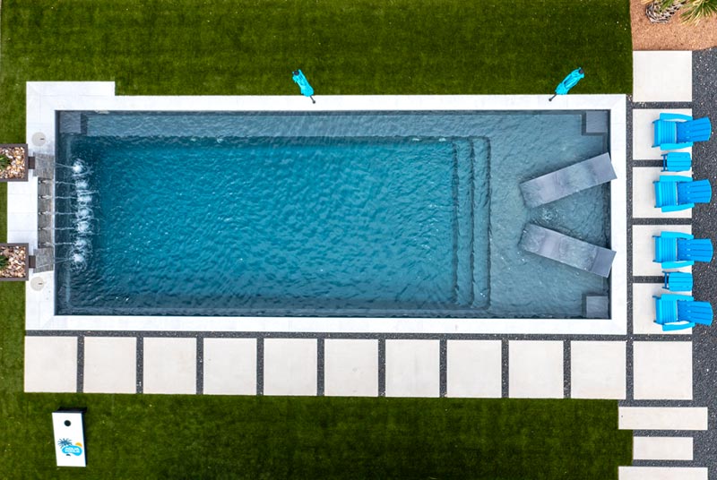 AVIVA Pools Apex fiberglass pool from AquaPools