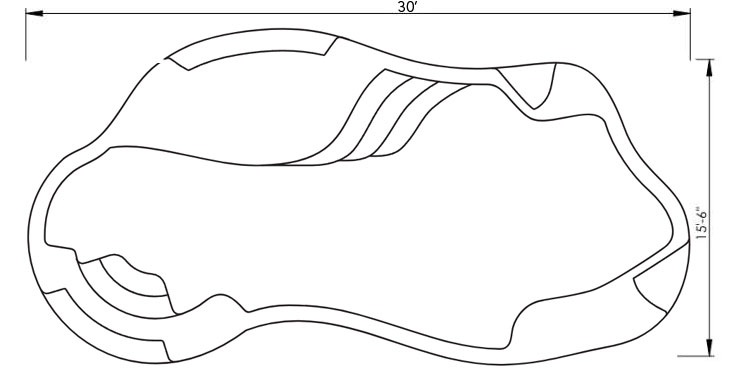 Aria 30 Pool Line Drawing