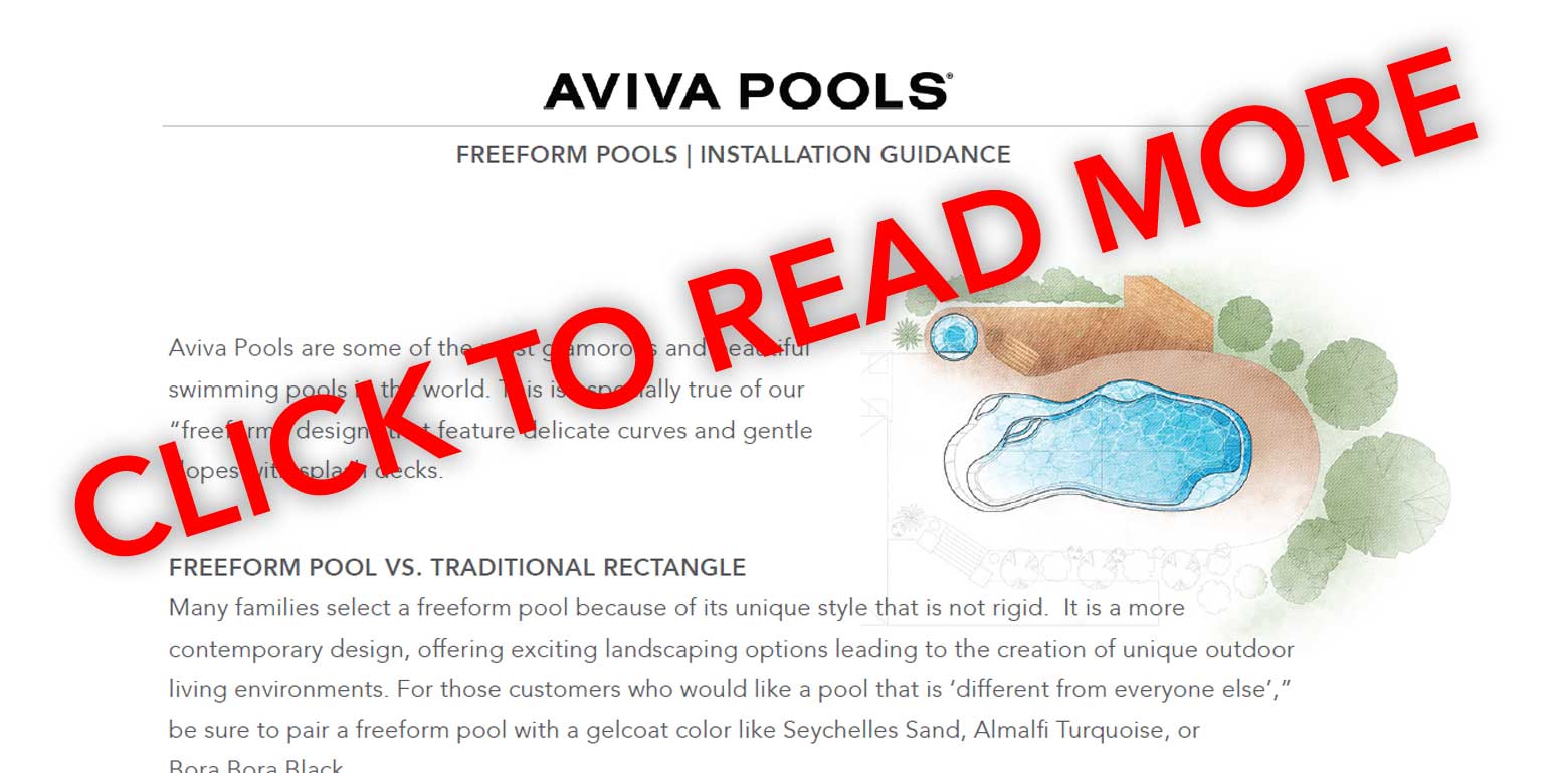 Aviva Pools fiberglass installation information