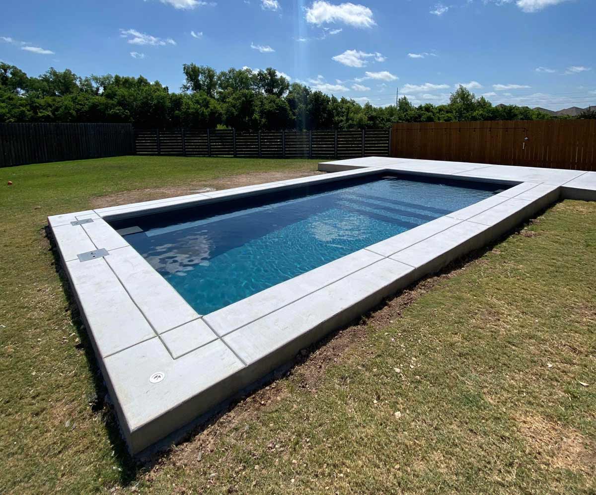 Ovation 26 model fiberglass pool from Aquamarine Pools