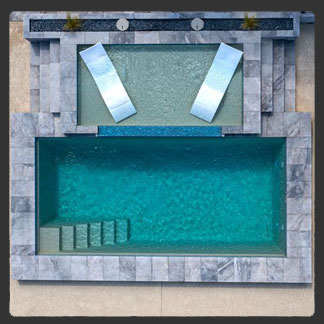 AquaPools Photo Gallery of Chic Model Fiberglass Pools