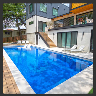 AquaPools Photo Gallery of Vogue Model Fiberglass Pools