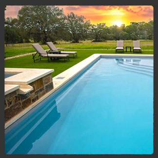 Wave 35 fiberglass pool by AquaPools