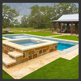 Wave 35 fiberglass pool by AquaPools