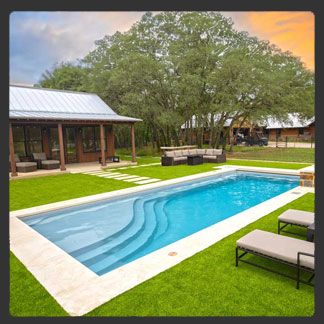 Wave 35 fiberglass pool by AquaPools