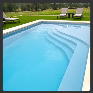 Wave 35 fiberglass pool by AquaPools