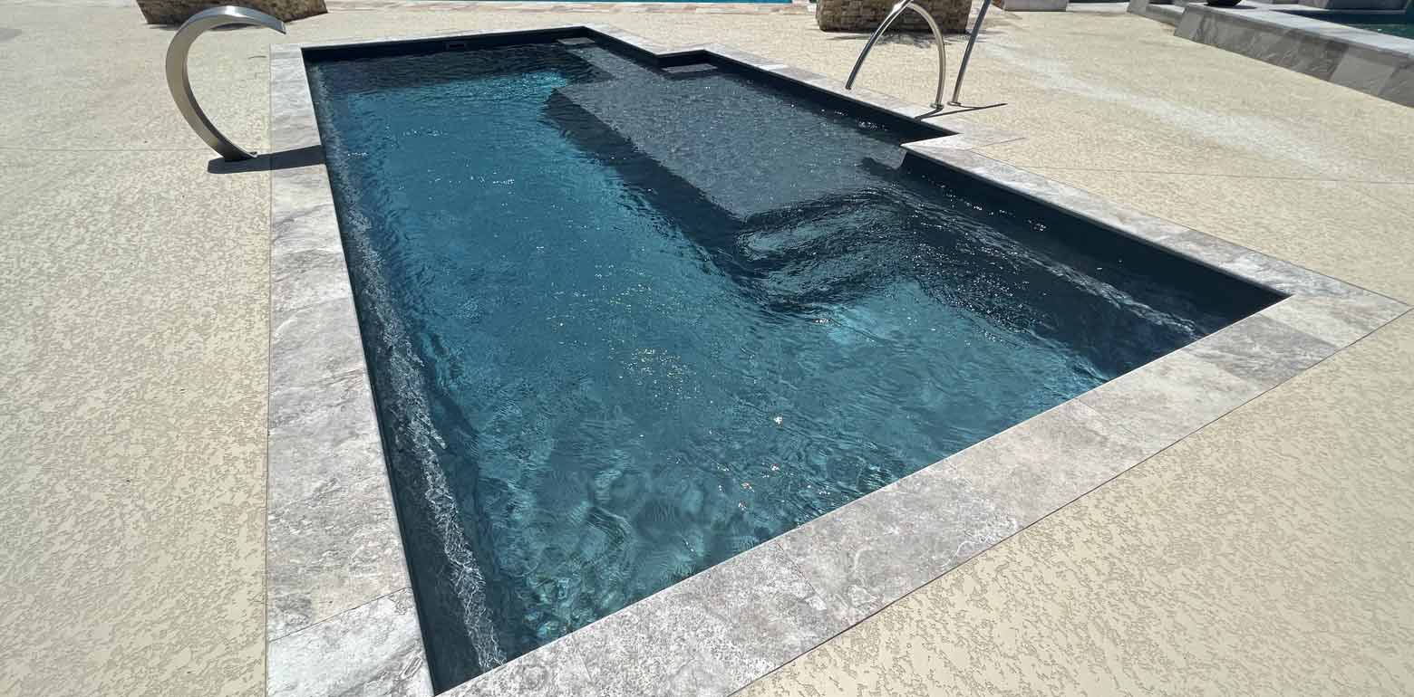 Dynasty fiberglass pool by Aquamarine Pools