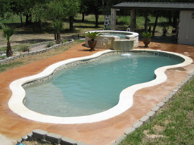 viking fiji pool model 1 with overflow spa