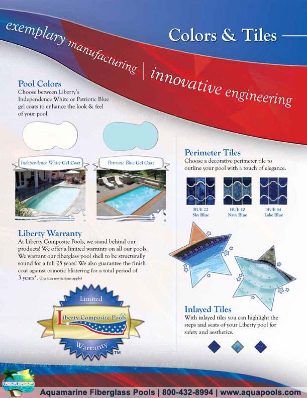 Aquamarine Liberty Composite Pools Catalog 2009