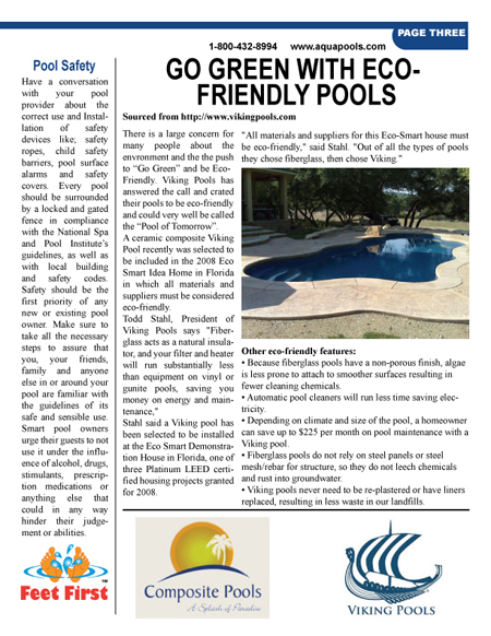 fiberglass swimming pools are eco-friendly