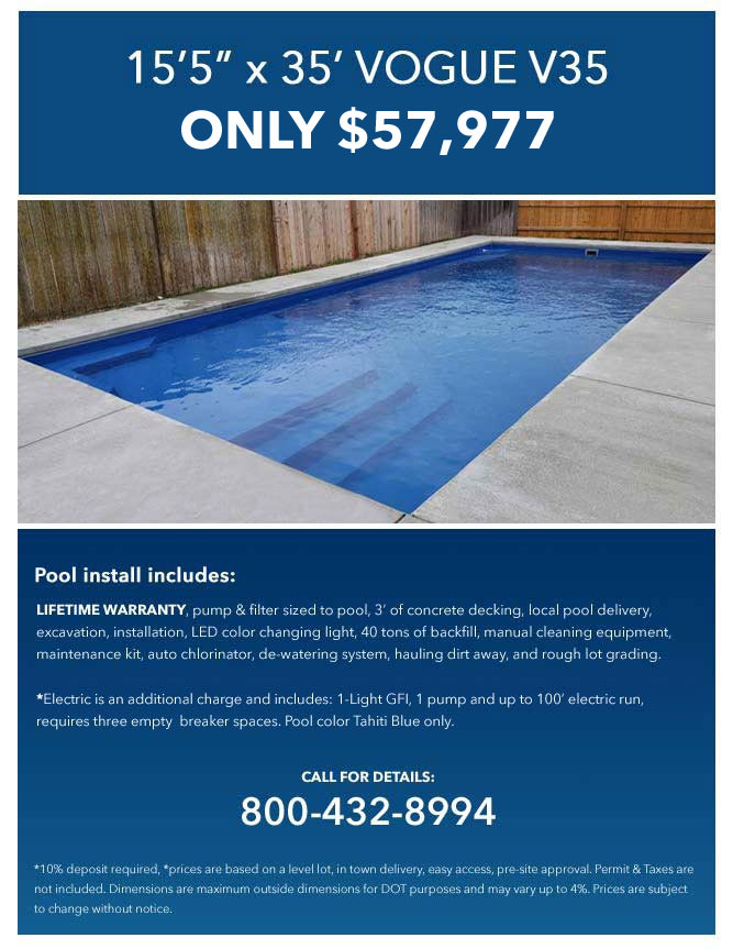aviva pools vogue for sale