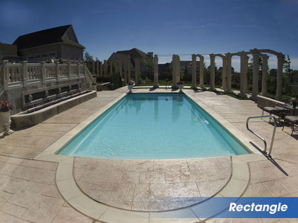 Rectangle swimming pools for houston, san antonio and dallas texas