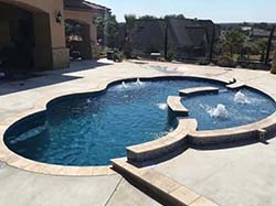 Aquamarine Gemini best fiberglass pools Lockhart, Texas 78644. Top contractor swimming pool company Horseshoe Bay, Tx. 78657.
