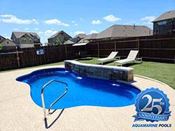 Luxury install contractors fiberglass pools Celina, Texas 75009. Best affordable companies inground pool builder 75180 with special discount prices.