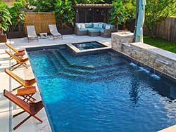 Aquapools companies custom fiberglass pools install Fate 75189. Contractors top luxury inground pool builder 75172 with the best prices.