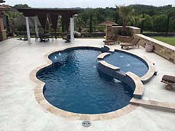 AquaPools luxury fiberglass pools installation Little Elm 75068. Top construction inground pool builder 76124 with low cheap prices.