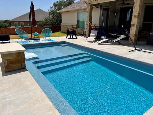 Aquapools Contractor Inground Pool Installer Shawnee Oklahoma Bridge Creek Fiberglass Swimming Pools Professional Design Build Companies