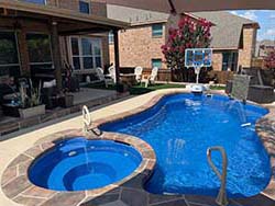 Aquapools design build contractor swimming pool Macdona, Texas 78623. Install company fiberglass inground pools Oak Haven, Tx. 78232 special discount prices.