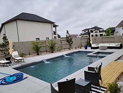 Design builder company inground fiberglass pool Oak Creek, Texas 78251. Install contractor Aquapools prefab swimming pools Rogers Ranch, Tx. 78258.