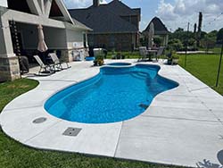 Install build small inground swimming pool Sutherland Springs, Texas. Aquamarine, Converse fiberglass pools, plunge, design contractor priced at cost