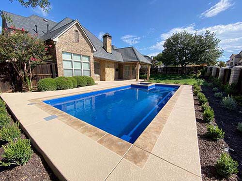 Aquamarine design build inground swimming pool install Pearson, Texas. Shavano Park fiberglass spool pools low cost with special prices contractor companies.