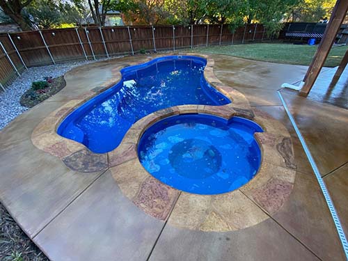 Aquapools Contractor Inground Spool Pool Install Gillett Texas Jentsch Acres Fiberglass Swimming Pools Special Cost Prices Design Build Company on Concrete