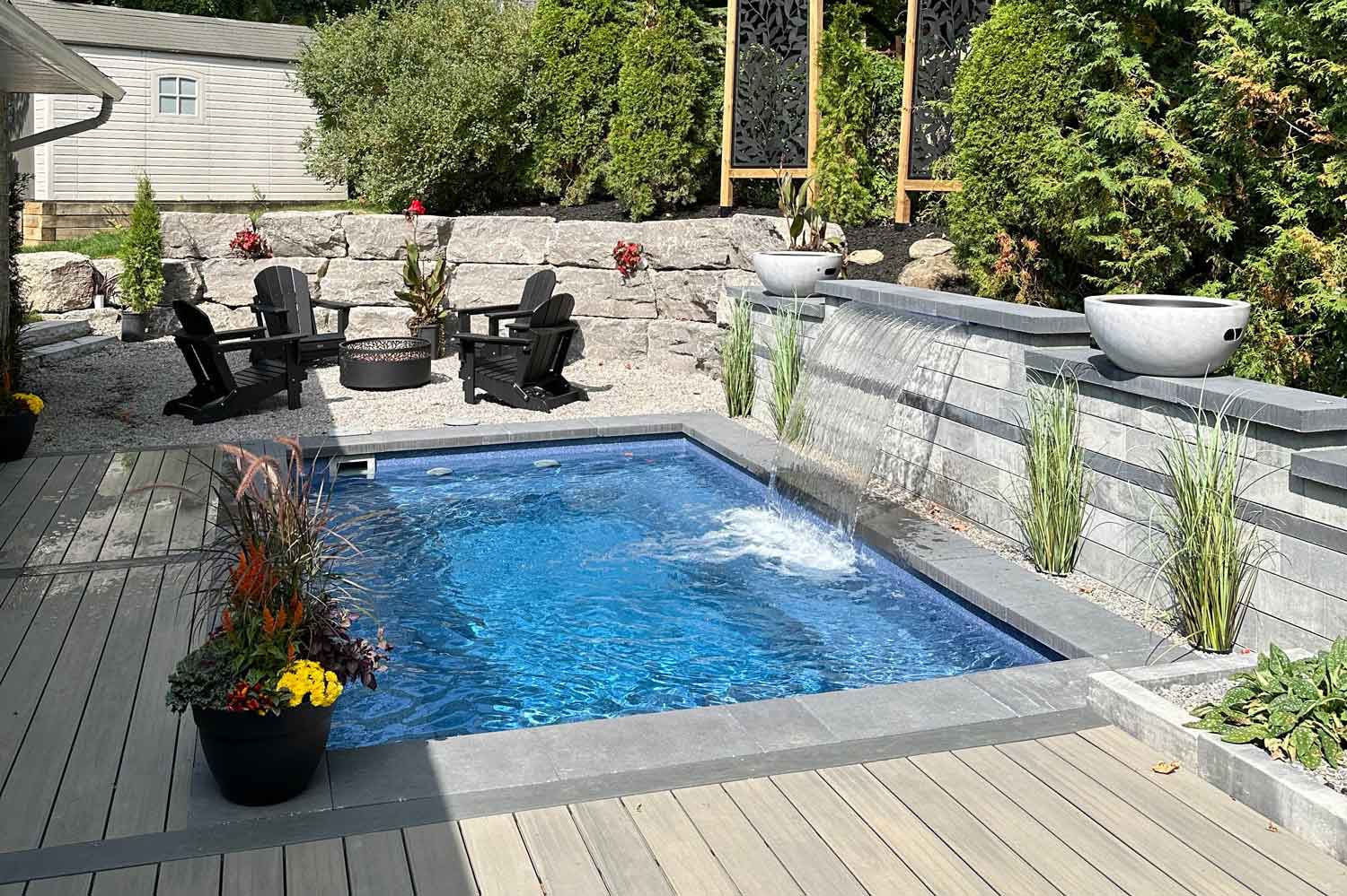 Latham Pools Milan fiberglass plunge pools from AquaPools