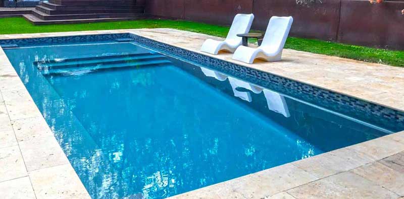 AVIVA Pools Ovation fiberglass plunge pool from AquaPools