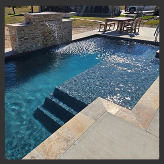 Dynasty 26 fiberglass pool by AquaPools