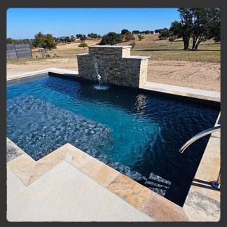 Dynasty 26 fiberglass pool by AquaPools