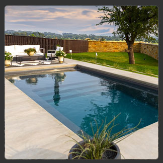 AquaPools Photo Gallery of Ovation Model Fiberglass Pools