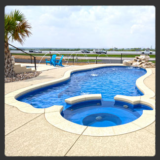 Serene 37 fiberglass pool by AquaPools